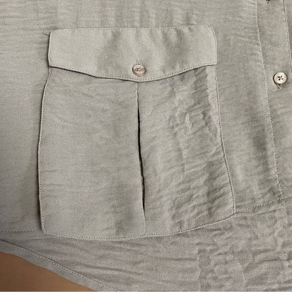 Cheap Monday Grey Wrinkled Long Sleeve Shirt Size M - Picture 11 of 14